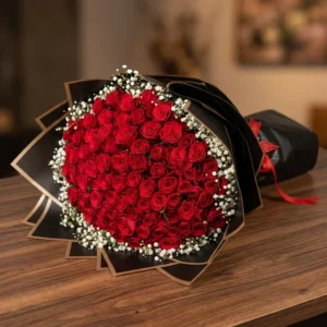 101 Gül Buketi (Kırmızı, Beyaz,Pembe)
