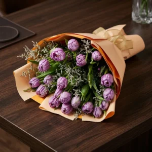 11 Lale Buketi (Beyaz, Sarı, Mor,)