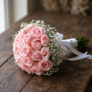 Pembe Gelin El Buketi - 7 PembeGül